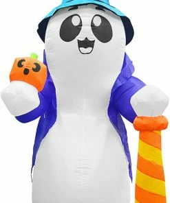 Joiedomi 6 FT Tall Halloween Cute Wizard Ghost Inflatable With Flaming Light
