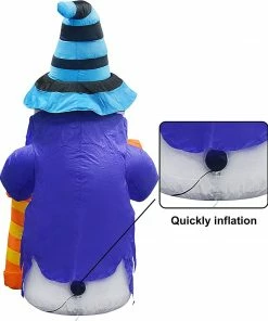 Joiedomi 6 FT Tall Halloween Cute Wizard Ghost Inflatable With Flaming Light 11 Joiedomi 6 FT Tall Halloween Cute Wizard Ghost Inflatable With Flaming Light