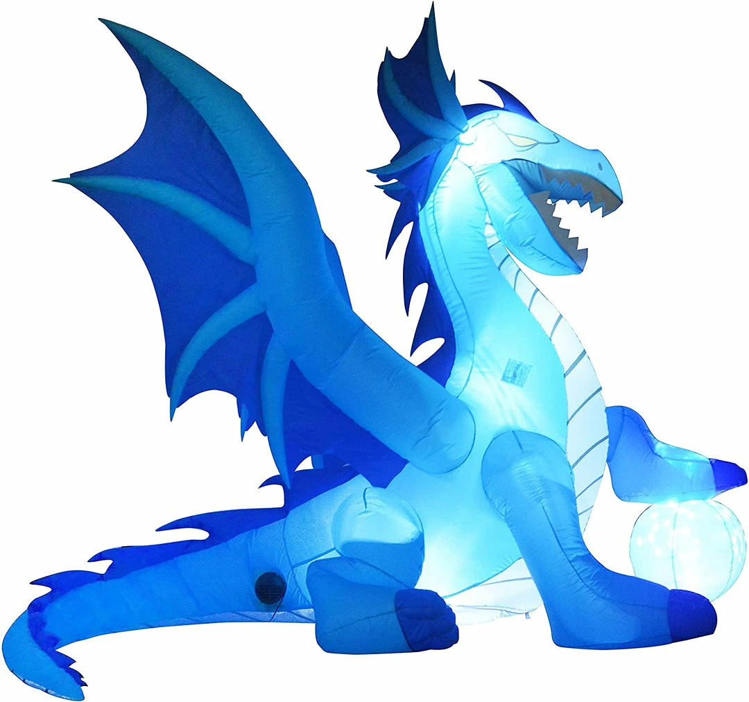 Joiedomi 6 FT Tall Halloween Inflatable Sitting Ice Dragon With Globe Inflatables 2 Joiedomi 6 FT Tall Halloween Inflatable Sitting Ice Dragon With Globe Inflatables