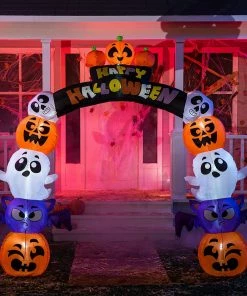 Joiedomi 8 FT Tall Stack Character Pumpkin Archway Inflatable Inflatables