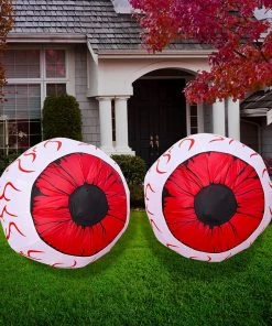 Joiedomi 3ft Halloween Inflatable Large Set Of Red Eyes