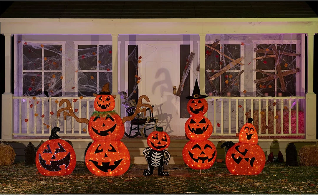 Joiedomi All Holiday Decor 3ft Tinsel Stacked Pumpkins (2 Heads) 5 Joiedomi All Holiday Decor 3ft Tinsel Stacked Pumpkins (2 Heads)