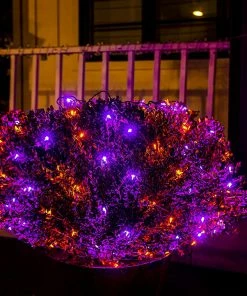 Joiedomi 100 M5 LED Black Wire Net Lights (Orange & Purple)