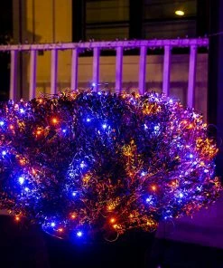 Joiedomi 150 M5 LED Black Wire Net Lights (Orange & Purple) All Holiday Decor