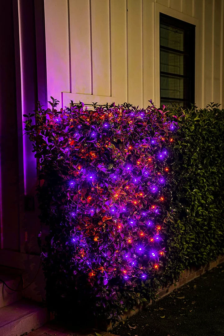 Joiedomi 150 M5 LED Black Wire Net Lights (Orange & Purple) All Holiday Decor 3 Joiedomi 150 M5 LED Black Wire Net Lights (Orange & Purple) All Holiday Decor