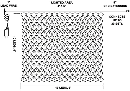 Joiedomi 150 M5 LED Black Wire Net Lights (Orange & Purple) All Holiday Decor 5 Joiedomi 150 M5 LED Black Wire Net Lights (Orange & Purple) All Holiday Decor