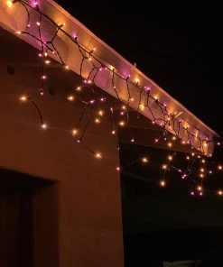 Joiedomi 150 Incandescent Black Wire Icicle Lights (Orange & Purple), 3 Packs 7 Joiedomi 150 Incandescent Black Wire Icicle Lights (Orange & Purple), 3 Packs