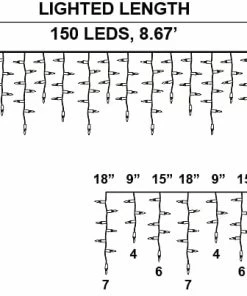 Joiedomi 150 Incandescent Black Wire Icicle Lights (Orange & Purple), 3 Packs 9 Joiedomi 150 Incandescent Black Wire Icicle Lights (Orange & Purple), 3 Packs