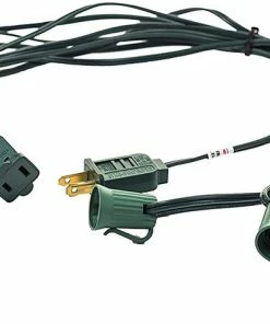 Joiedomi All Holiday Decor C9 Incandescent Green Wire Pathway Lights (Orange & Purple), 10 Pcs