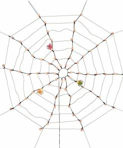 Joiedomi Decorative Lights Spider Web Lights With 3 Lighted Spiders (Orange) 13 Joiedomi Decorative Lights Spider Web Lights With 3 Lighted Spiders (Orange)