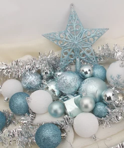 Joiedomi 112 Pcs Baby Blue & White Christmas Assorted Ornaments With A Star Tree Topper 8 Joiedomi 112 Pcs Baby Blue & White Christmas Assorted Ornaments With A Star Tree Topper