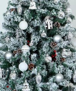 Joiedomi All Holiday Decor 66 Pcs Christmas Assorted Ornaments Silver & White 7 Joiedomi All Holiday Decor 66 Pcs Christmas Assorted Ornaments Silver & White