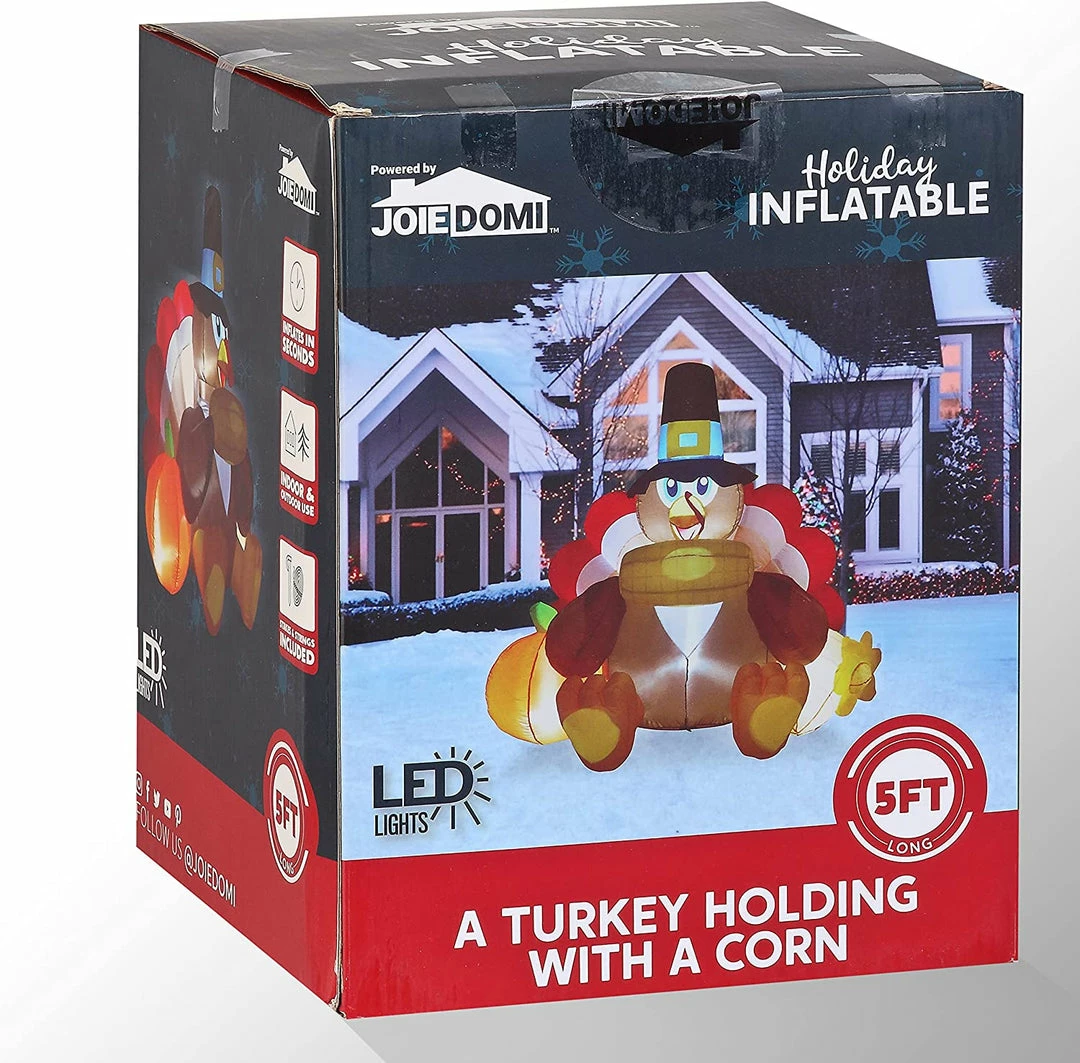 Joiedomi 7ft Turkey Holding With A Corn 7 Joiedomi 7ft Turkey Holding With A Corn