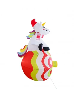 Joiedomi 6ft Christmas Unicorn With Ornaments Inflatables