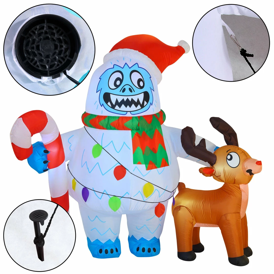 Joiedomi Inflatables 6ft Christmas Inflatable Yeti 3 Joiedomi Inflatables 6ft Christmas Inflatable Yeti