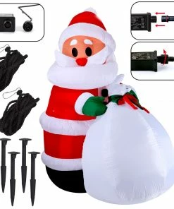 Joiedomi 7.9ft Christmas Inflatable Santa With Multicolor Gift Bag 7 Joiedomi 7.9ft Christmas Inflatable Santa With Multicolor Gift Bag