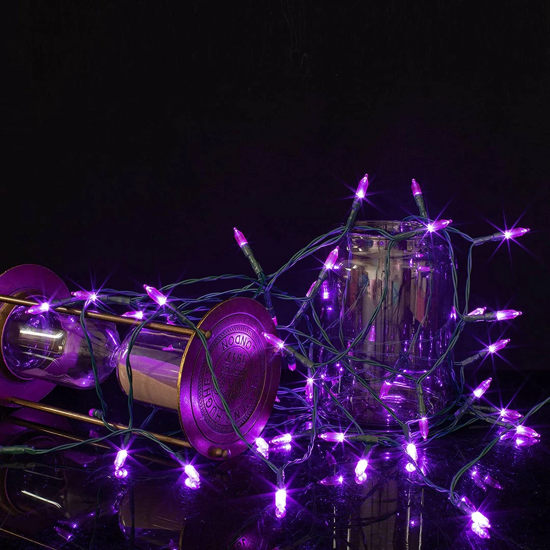 Joiedomi 17.3ft 50 Counts Purple LED Green Wire String Lights 2 Joiedomi 17.3ft 50 Counts Purple LED Green Wire String Lights