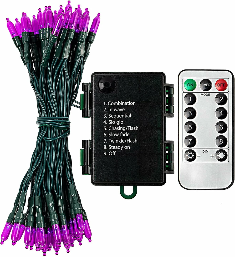 Joiedomi 17.3ft 50 Counts Purple LED Green Wire String Lights 3 Joiedomi 17.3ft 50 Counts Purple LED Green Wire String Lights