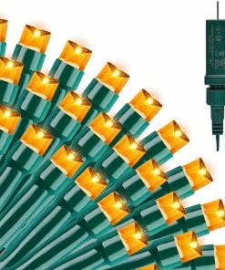 Joiedomi All Holiday Decor 300-Count Orange LED Mini String Lights, 8 Modes