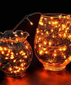 Joiedomi All Holiday Decor 300-Count Orange LED Mini String Lights, 8 Modes