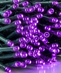 Joiedomi 200-Count Purple LED Mini String Lights, 8 Modes