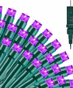 Joiedomi All Holiday Decor 100-Count Purple LED Mini String Lights, 8 Modes