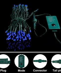Joiedomi 100-Count Blue LED Mini String Lights, 8 Modes All Holiday Decor 9 Joiedomi 100-Count Blue LED Mini String Lights, 8 Modes All Holiday Decor