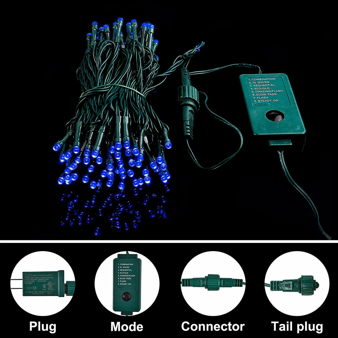 Joiedomi 100-Count Blue LED Mini String Lights, 8 Modes All Holiday Decor 3 Joiedomi 100-Count Blue LED Mini String Lights, 8 Modes All Holiday Decor