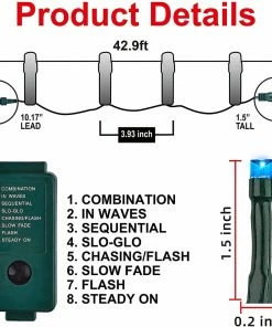 Joiedomi 100-Count Blue LED Mini String Lights, 8 Modes All Holiday Decor 11 Joiedomi 100-Count Blue LED Mini String Lights, 8 Modes All Holiday Decor