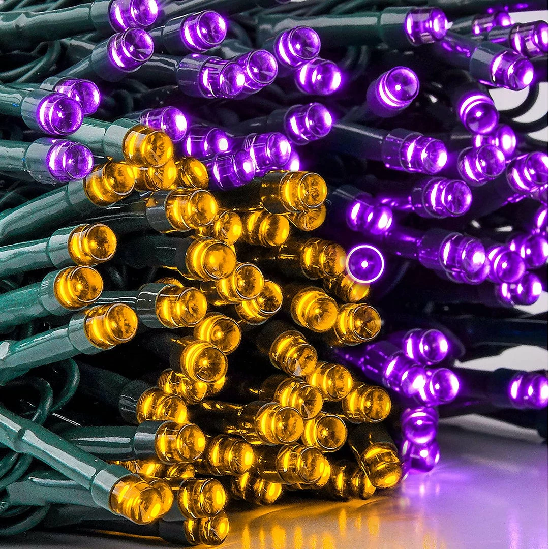 Joiedomi All Holiday Decor 200-Count Orange & Purple LED Mini String Lights, 8 Modes 1 Joiedomi All Holiday Decor 200-Count Orange & Purple LED Mini String Lights, 8 Modes