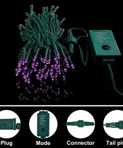 Joiedomi All Holiday Decor 200-Count Orange & Purple LED Mini String Lights, 8 Modes 10 Joiedomi All Holiday Decor 200-Count Orange & Purple LED Mini String Lights, 8 Modes