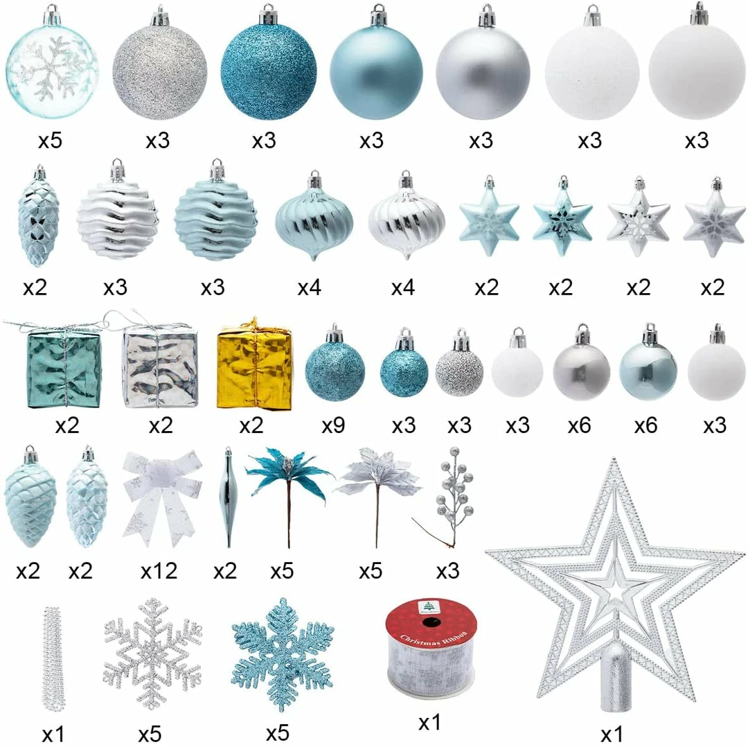 Joiedomi All Holiday Decor 130 Pcs Assorted Christmas Ornaments Set 4 Joiedomi All Holiday Decor 130 Pcs Assorted Christmas Ornaments Set