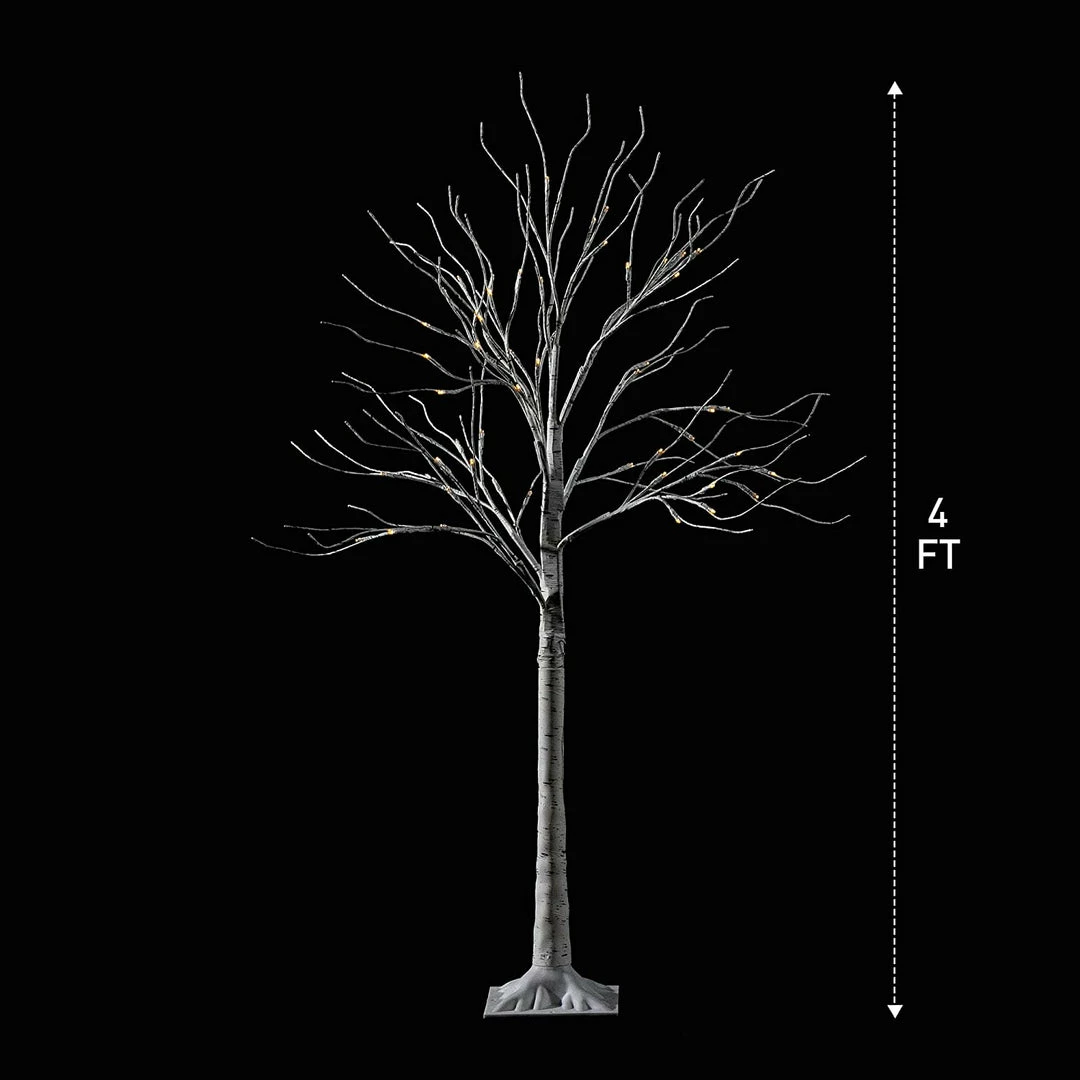 Joiedomi All Holiday Decor 4ft 2 Packs White Birch Tree With 64 LED Lights 4 Joiedomi All Holiday Decor 4ft 2 Packs White Birch Tree With 64 LED Lights