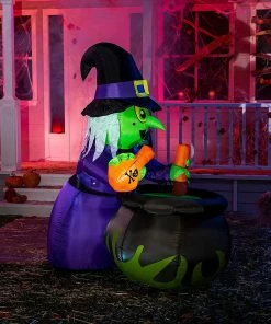 Joiedomi 6ft Halloween Inflatable Witch With Cauldron Inflatables 7 Joiedomi 6ft Halloween Inflatable Witch With Cauldron Inflatables
