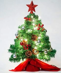 Joiedomi All Holiday Decor 23" Prelit Table-top Christmas Tree With DIY Kits (Red) 9 Joiedomi All Holiday Decor 23