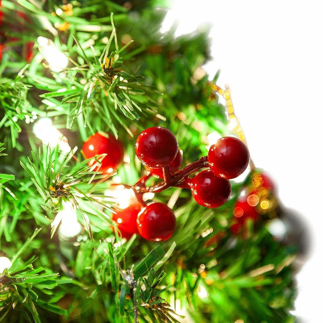 Joiedomi All Holiday Decor 23" Prelit Table-top Christmas Tree With DIY Kits (Red) 2 Joiedomi All Holiday Decor 23" Prelit Table-top Christmas Tree With DIY Kits (Red)