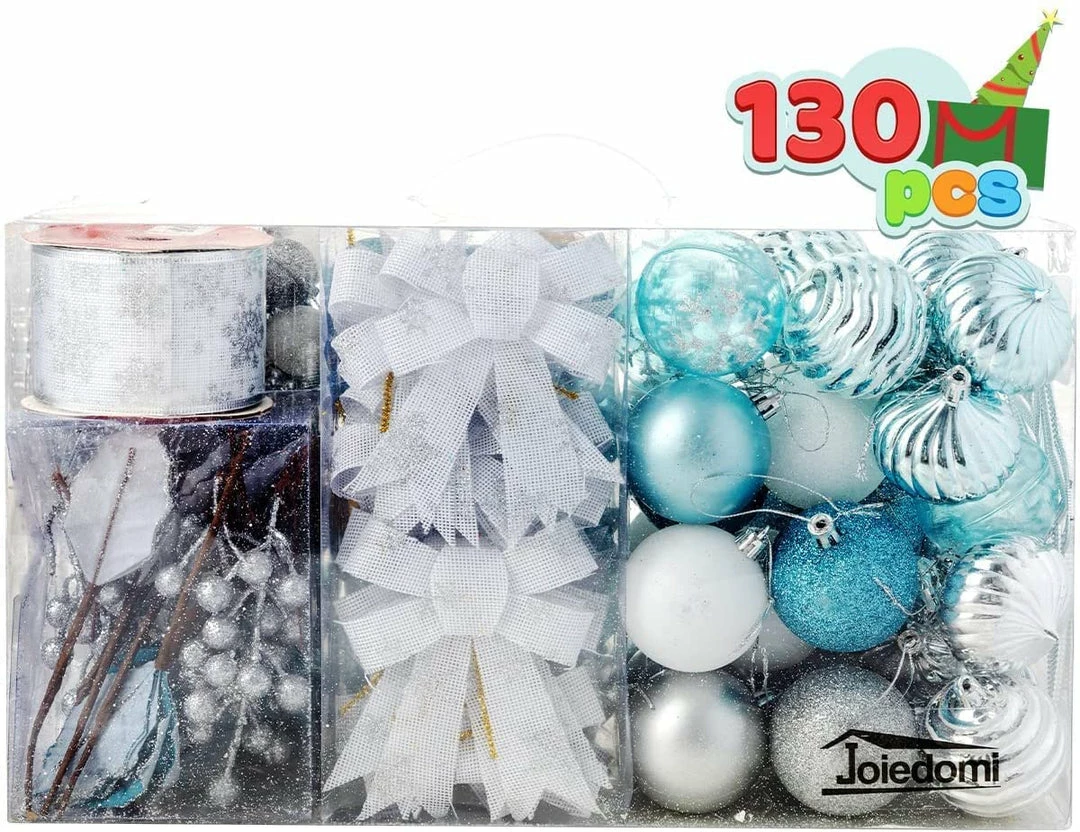 Joiedomi All Holiday Decor 130 Pcs Assorted Christmas Ornaments Set 1 Joiedomi All Holiday Decor 130 Pcs Assorted Christmas Ornaments Set