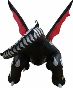 Joiedomi 8ft Halloween Inflatable Crouching Skeleton Dragon