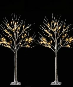 Joiedomi All Holiday Decor 4ft 2 Packs White Birch Tree With 64 LED Lights 11 Joiedomi All Holiday Decor 4ft 2 Packs White Birch Tree With 64 LED Lights