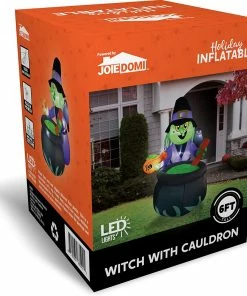 Joiedomi 6ft Halloween Inflatable Witch With Cauldron Inflatables 9 Joiedomi 6ft Halloween Inflatable Witch With Cauldron Inflatables