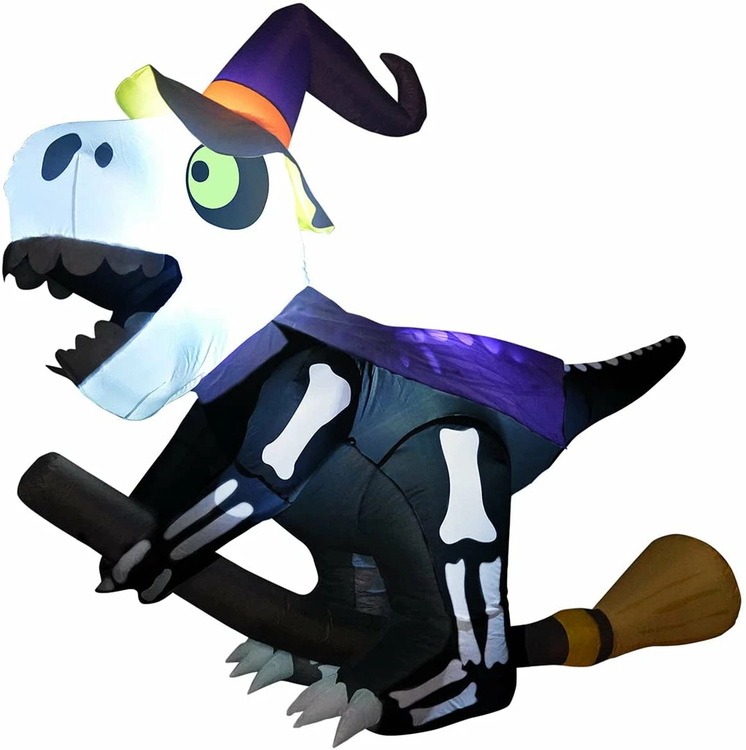 Joiedomi 6ft Inflatable Skeleton Flying Witch T-rex Inflatables 1 Joiedomi 6ft Inflatable Skeleton Flying Witch T-rex Inflatables