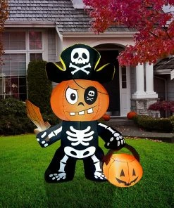 Joiedomi 5ft Halloween Inflatable Ghost Pumpkin Pirate