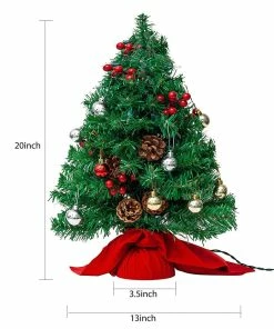 Joiedomi All Holiday Decor 23" Prelit Table-top Christmas Tree With DIY Kits (Red) 8 Joiedomi All Holiday Decor 23