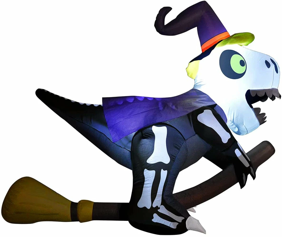 Joiedomi 6ft Inflatable Skeleton Flying Witch T-rex Inflatables 2 Joiedomi 6ft Inflatable Skeleton Flying Witch T-rex Inflatables