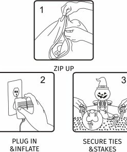 Joiedomi 6ft Inflatable Skeleton Flying Witch T-rex Inflatables 5 Joiedomi 6ft Inflatable Skeleton Flying Witch T-rex Inflatables