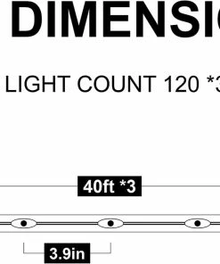 Joiedomi 46ft 120 Count LED Rope Light With Remote Control -3 Pcs All Holiday Decor