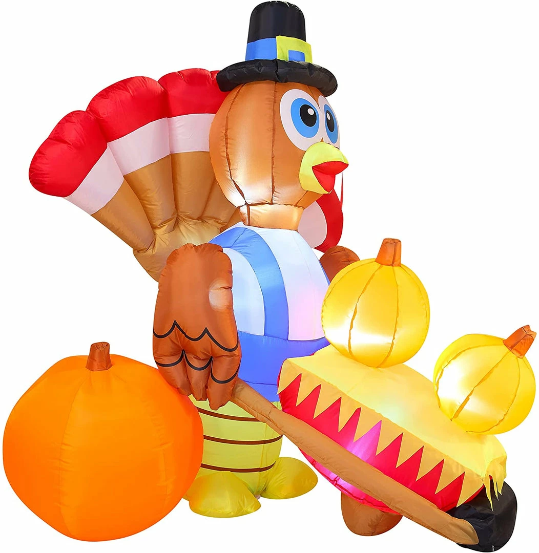 Joiedomi All Holiday Decor 6ft Turkey Carrying Three Pumpkins 2 Joiedomi All Holiday Decor 6ft Turkey Carrying Three Pumpkins