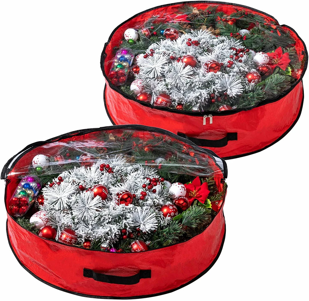 Joiedomi 2 Pack Christmas Wreath Storage Bags Organizer & Storage 1 Joiedomi 2 Pack Christmas Wreath Storage Bags Organizer & Storage