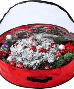 Joiedomi 2 Pack Christmas Wreath Storage Bags Organizer & Storage