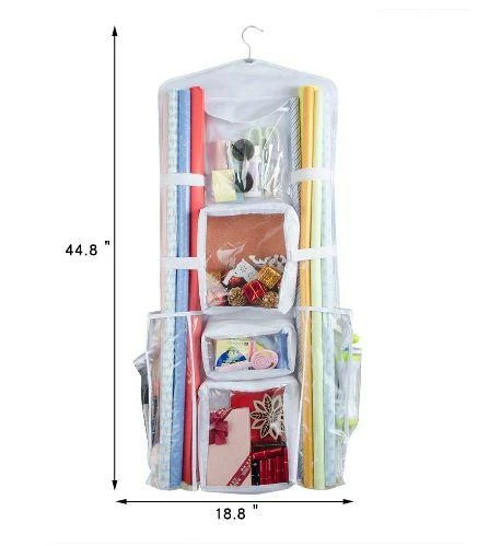 Joiedomi Double Sided Hanging Wrapping Paper Storage, Wrapping Paper Organizer (18”W X 40” L) Organizer & Storage 3 Joiedomi Double Sided Hanging Wrapping Paper Storage, Wrapping Paper Organizer (18”W X 40” L) Organizer & Storage